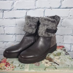 Fabiana Filippi Fur Trim Biker Boots